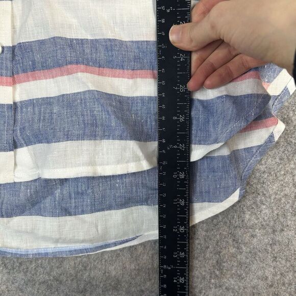 Joules Tunic Top Womens 8 Jeanne Striped Button Down Linen Lightweight Shirt - Picture 2 of 8